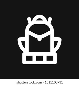 Backpack icon logo, illustration, vector sign symbol for design