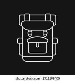 Backpack icon logo, illustration, vector sign symbol for design