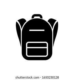 Backpack icon, logo isolated on white background