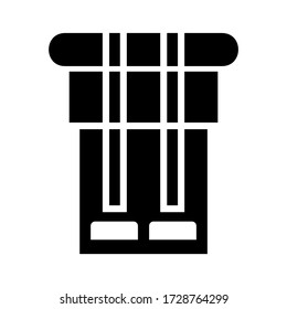 Rucksack-Symbol oder Logo isolierte Symbol-Symbol-Vektor-Illustration - Hochwertige, schwarze Vektor-Symbole
