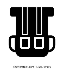 icono de mochila o logotipo símbolo de signo aislado ilustración vectorial - iconos vectoriales de estilo negro de alta calidad
