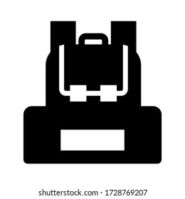 Rucksack-Symbol oder Logo isolierte Symbol-Symbol-Vektor-Illustration - Hochwertige, schwarze Vektor-Symbole
