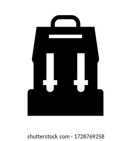 Rucksack-Symbol oder Logo isolierte Symbol-Symbol-Vektor-Illustration - Hochwertige, schwarze Vektor-Symbole

