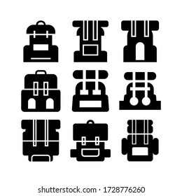 backpack icon or logo isolated sign symbol vector illustration - Collection of high quality black style vector icons
