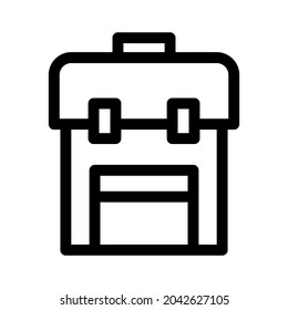icono de mochila o logotipo símbolo de signo aislado ilustración vectorial - iconos vectoriales de estilo negro de alta calidad
