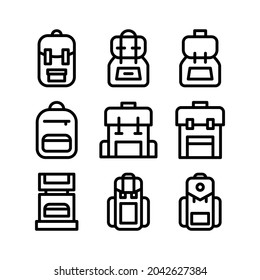 backpack icon or logo isolated sign symbol vector illustration - Collection of high quality black style vector icons
