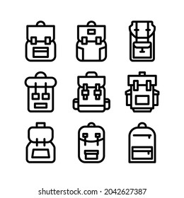 backpack icon or logo isolated sign symbol vector illustration - Collection of high quality black style vector icons
