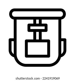 icono de mochila o logotipo símbolo de signo aislado ilustración vectorial - iconos vectoriales de estilo negro de alta calidad
