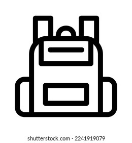 backpack icon or logo isolated sign symbol vector illustration - high quality black style vector icons
