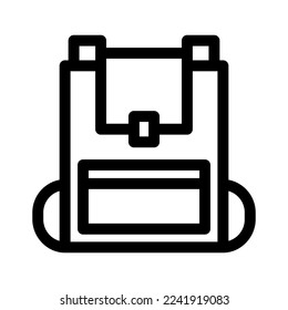 icono de mochila o logotipo símbolo de signo aislado ilustración vectorial - iconos vectoriales de estilo negro de alta calidad
