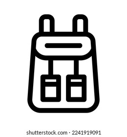backpack icon or logo isolated sign symbol vector illustration - high quality black style vector icons
