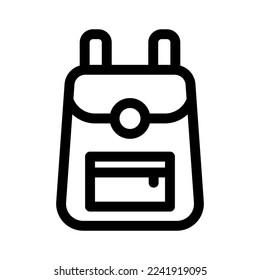 backpack icon or logo isolated sign symbol vector illustration - high quality black style vector icons
