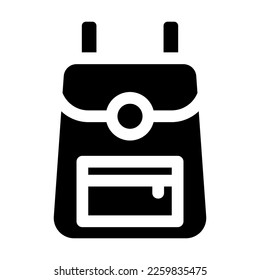 icono de mochila o logotipo símbolo de signo aislado ilustración vectorial - iconos vectoriales de estilo negro de alta calidad