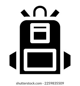backpack icon or logo isolated sign symbol vector illustration - high quality black style vector icons