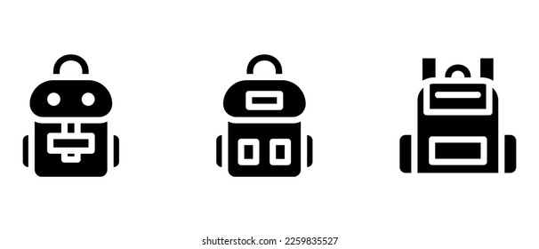 backpack icon or logo isolated sign symbol vector illustration - high quality black style vector icons