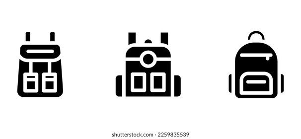 backpack icon or logo isolated sign symbol vector illustration - high quality black style vector icons