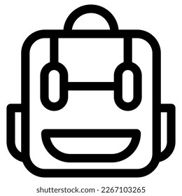 backpack icon or logo isolated sign symbol vector illustration - high quality black style vector icons
