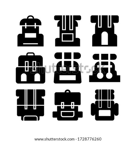 backpack icon or logo isolated sign symbol vector illustration - Collection of high quality black style vector icons
