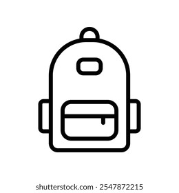 Backpack icon logo sign set vector outline
