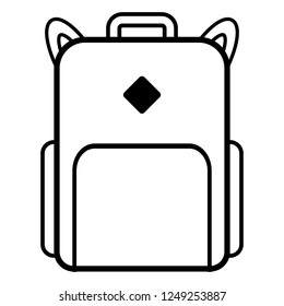 Backpack icon on white background. Vector illustration.