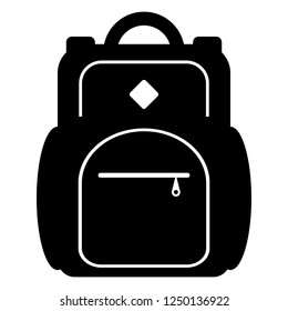 Backpack icon on white background. Vector illustration.
