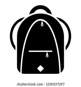 Backpack icon on white background. Vector illustration.