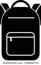 Backpack icon on white background. School bag sign. Schoolbag symbol. flat style.