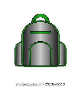 Backpack icon on white background.