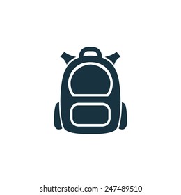 backpack icon on white background 