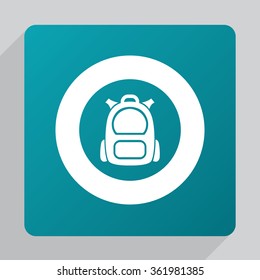 backpack icon on white background
