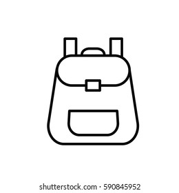 backpack icon on white background