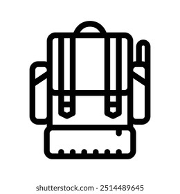 backpack icon. Outline style design isolated on white background