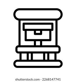 backpack icon outline style military illustration vector army element and symbol perfect. Icon sign from modern collection for web.