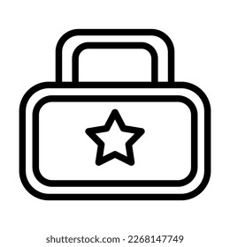 backpack icon outline style military illustration vector army element and symbol perfect. Icon sign from modern collection for web.