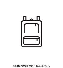 Backpack  icon outline style template. Trendy style, vector eps 10 