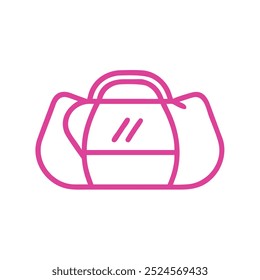 Backpack icon outline in white background