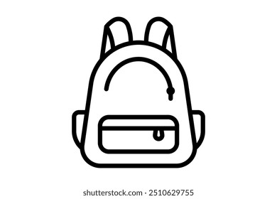 Backpack icon. icon related to action plan. suitable for web site, app, user interfaces. line icon style