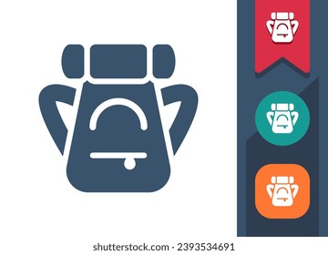 Backpack Icon. Rucksack, Hiking, Camping. Professional, pixel perfect vector icon.
