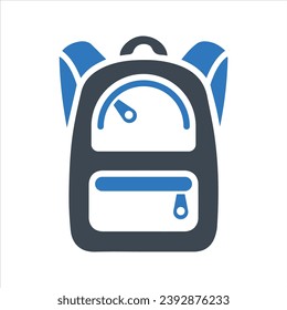 Backpack icon. School bag icon