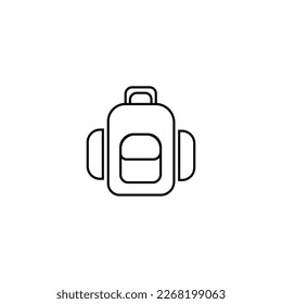 Backpack icon, school bag trendy flat style. simple design for graphic, logo, website, social media, UI, mobile app, EPS10