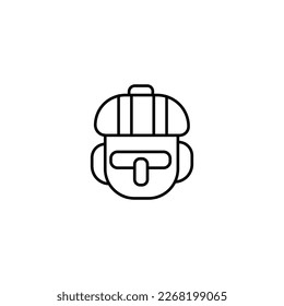 Icono de mochila, mochila de escuela estilo plano. diseño simple para gráfico, logotipo, sitio web, medios sociales, interfaz de usuario, aplicación móvil, EPS10
