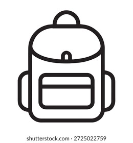 Rucksack-Symbol für Schulbedarf Vektor