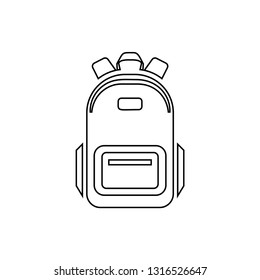 Backpack icon - School backpack icon vector