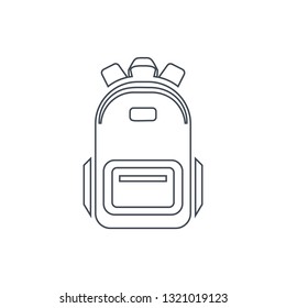 Backpack icon - School backpack icon vector