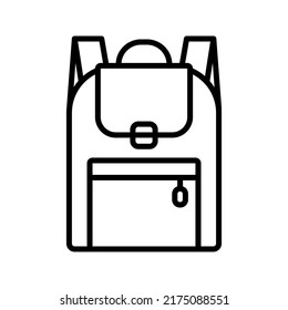 Backpack icon. Schoolbag sign. vector illustration