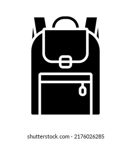 Backpack icon. Schoolbag sign. vector illustration