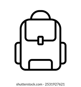 Backpack icon set for mobile concept and web design color editable