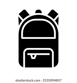 Ícone de mochila definido para conceito móvel e cor de design web editável