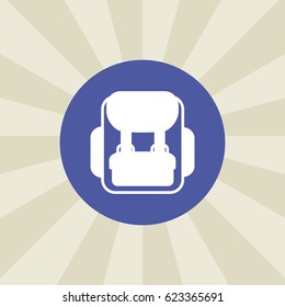 backpack icon. sign design. background