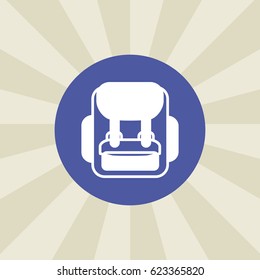 backpack icon. sign design. background